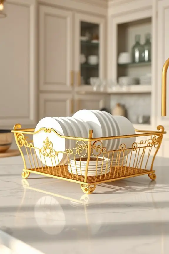 elegant gold drying racks