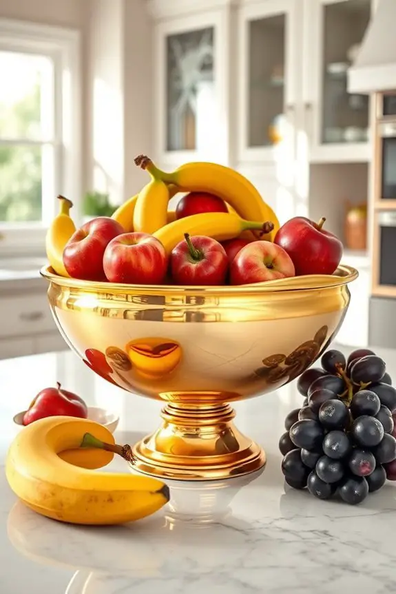 elegant gold fruit display