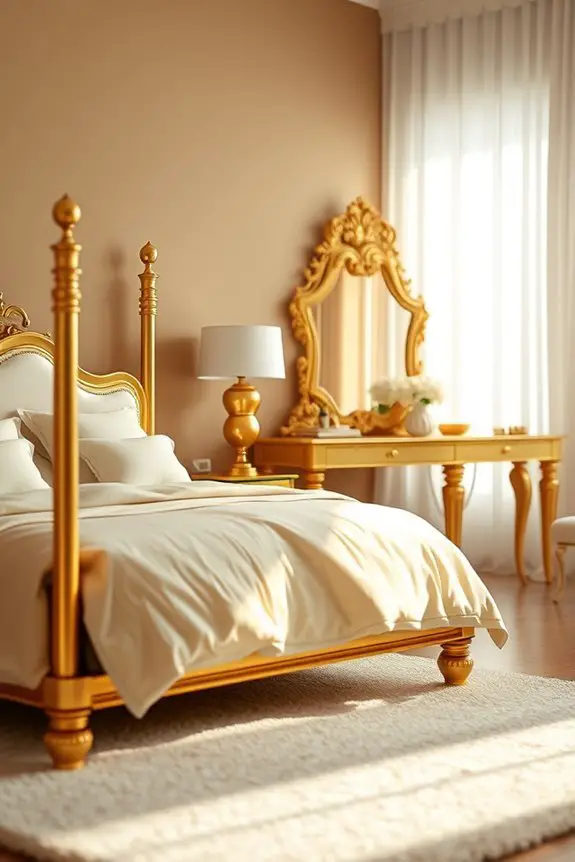 elegant gold furniture accents