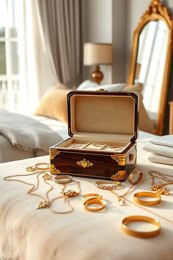 elegant gold jewelry displays
