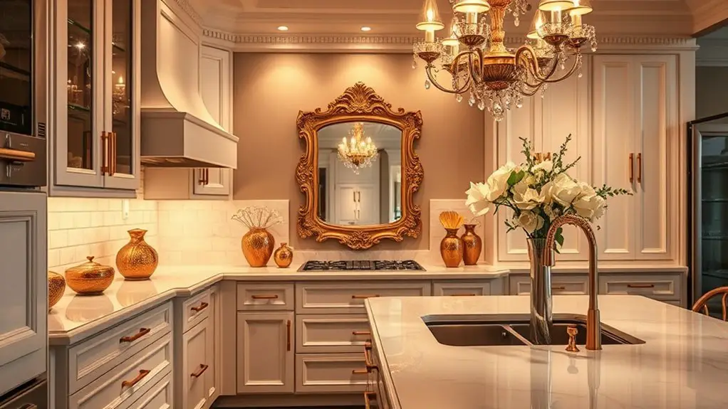 elegant gold kitchen decor