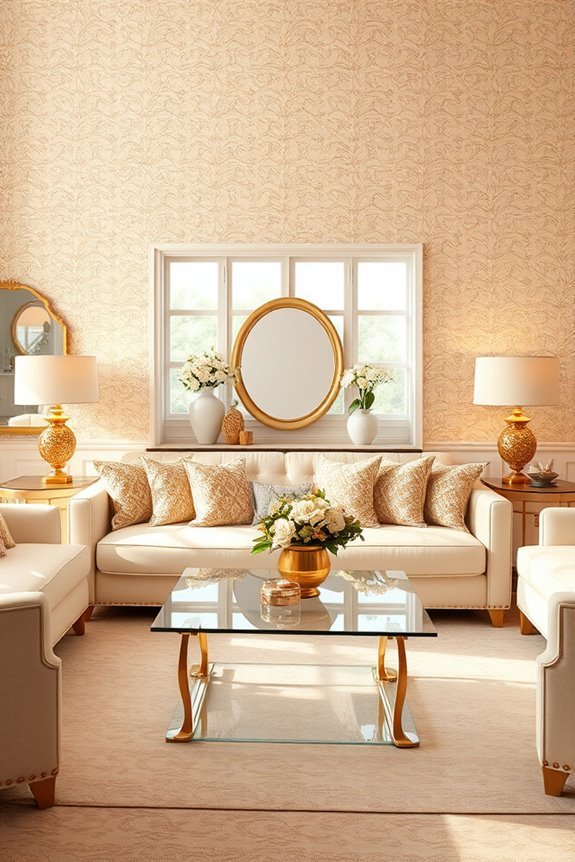 elegant gold lace decor