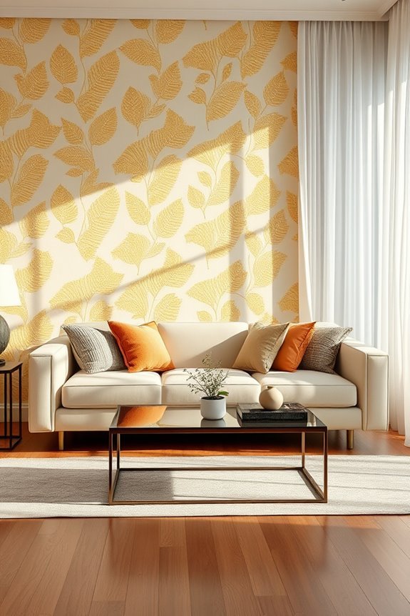 elegant gold leaf accents