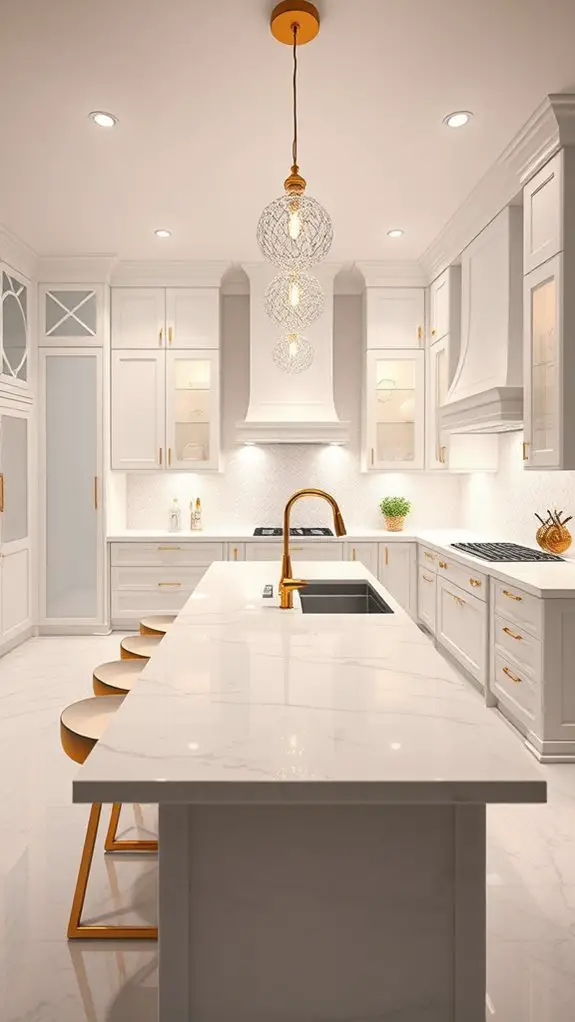 elegant gold lighting accents