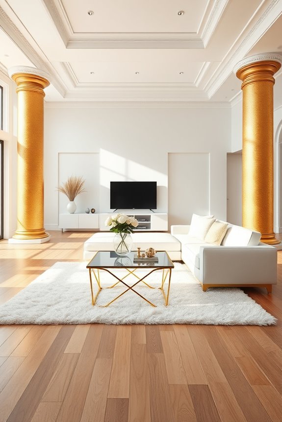 elegant gold pillar designs