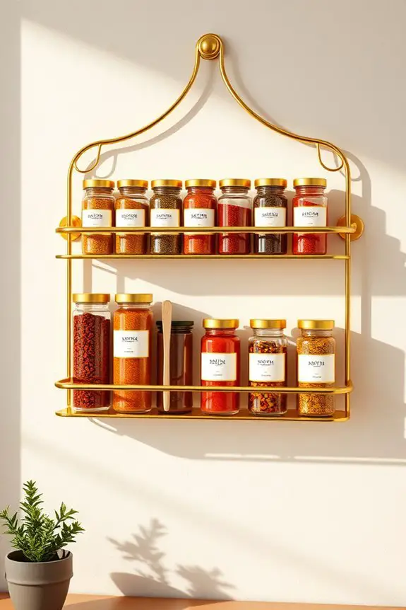 elegant gold spice organization