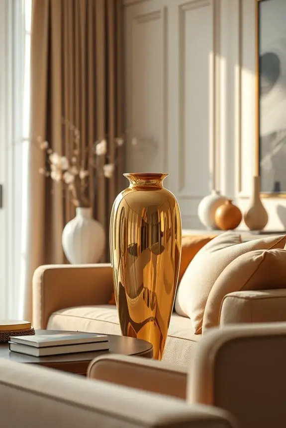 elegant gold vase decor