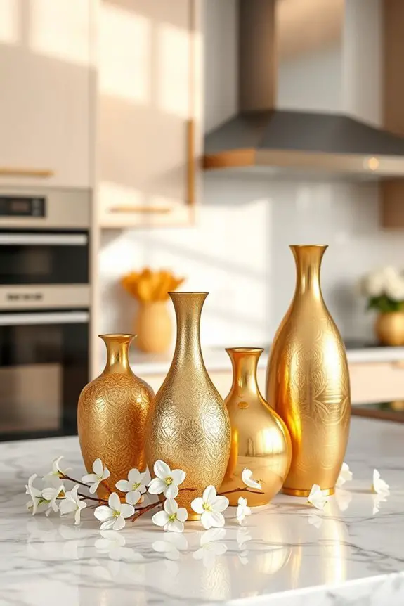 elegant gold vase decor