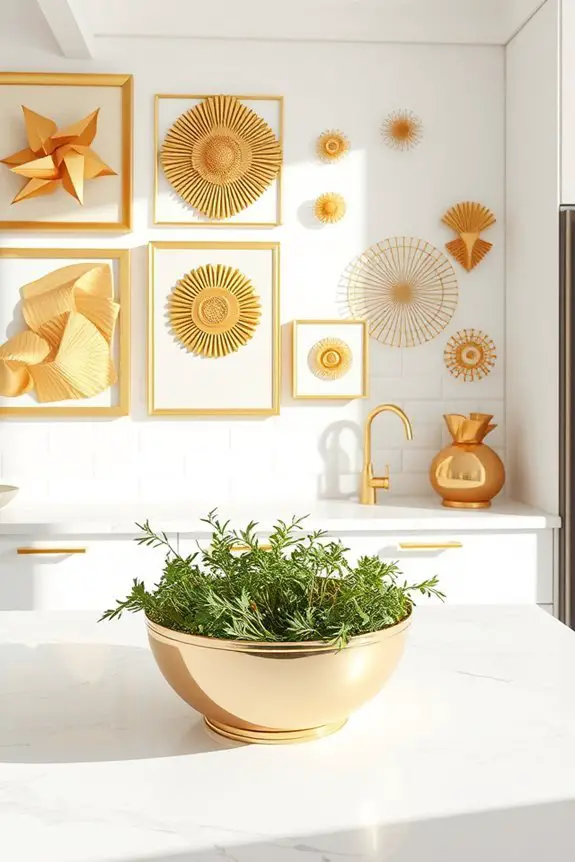 elegant gold wall art