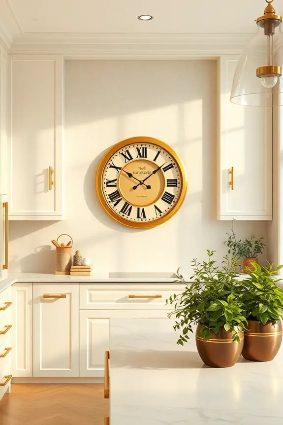 elegant gold wall clocks
