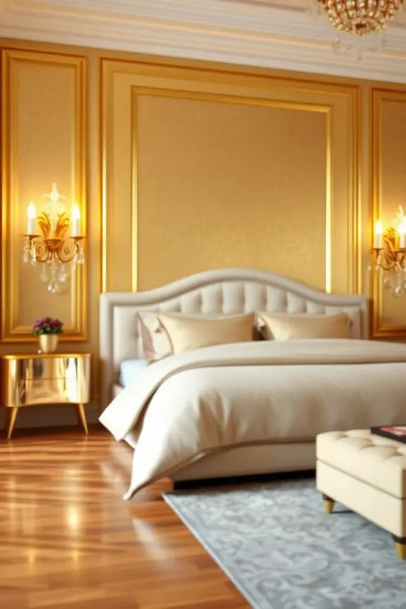 elegant gold wall sconces