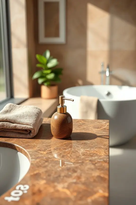 elegant granite bathroom accessories