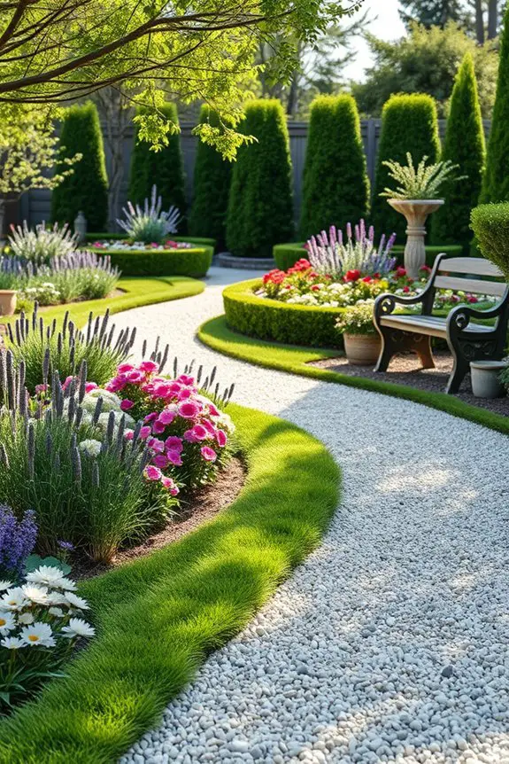 elegant gravel garden paths