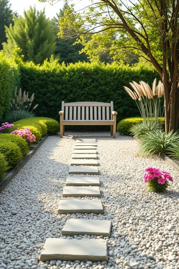 elegant gravel stone walkways