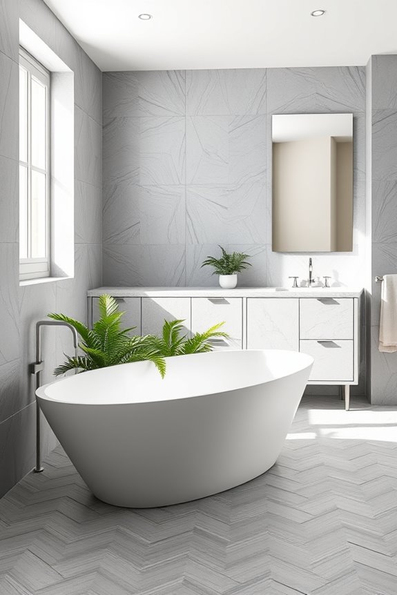 elegant gray veined tiles