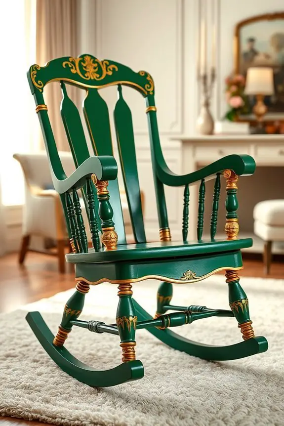 elegant green and gold