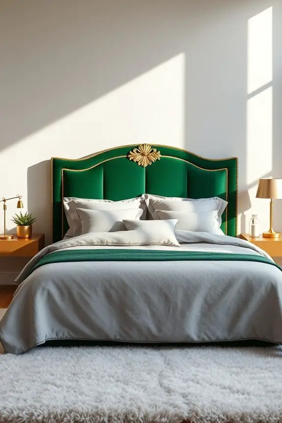 elegant green and gold