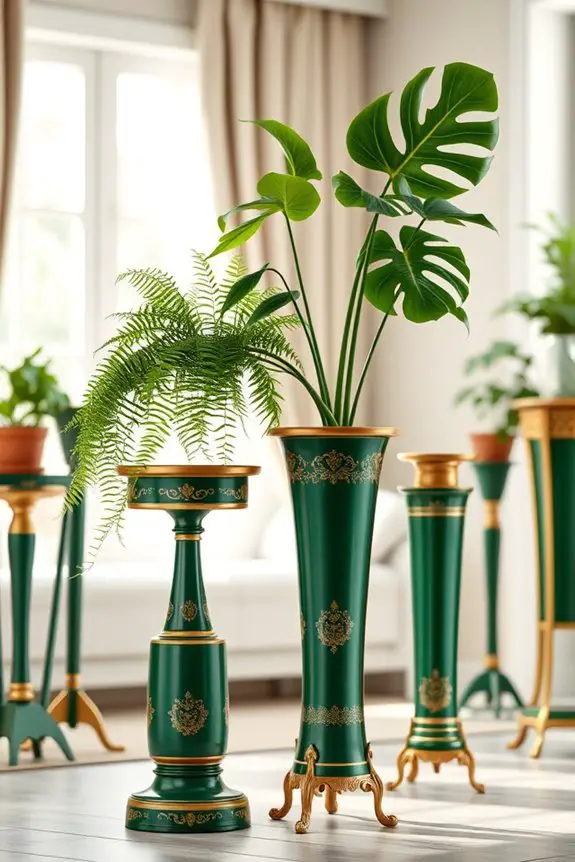 elegant green and gold