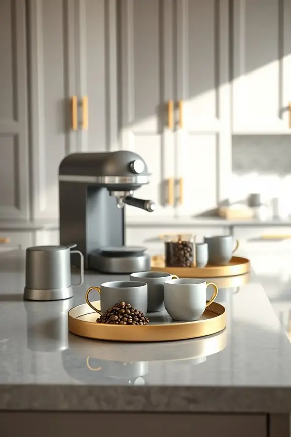 elegant grey and gold