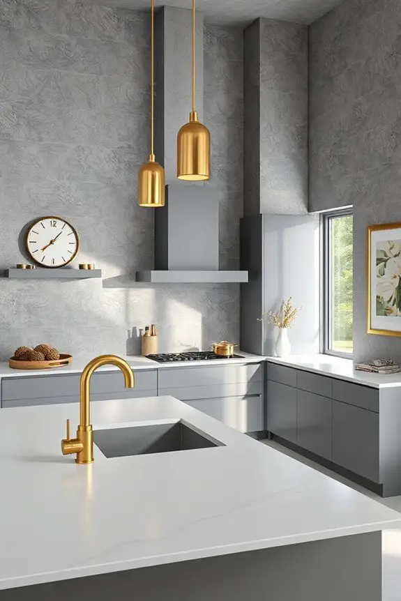 elegant grey and gold