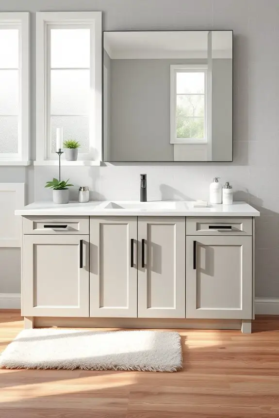 elegant grey cabinet transformation