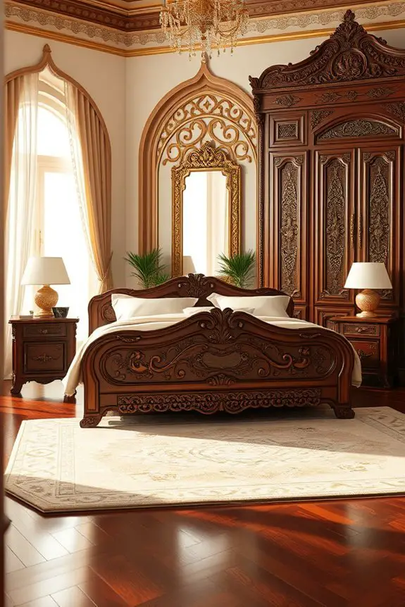 elegant handcrafted wooden furniture