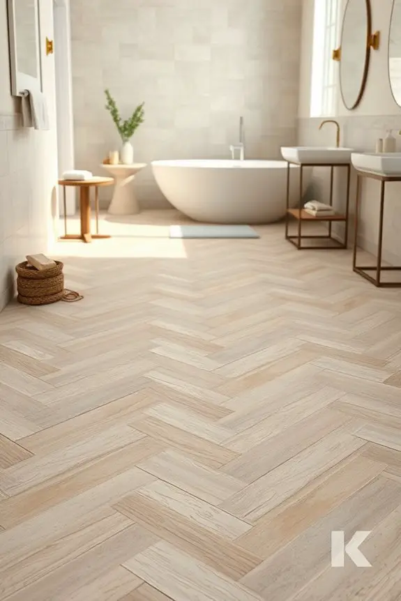 elegant herringbone tile design