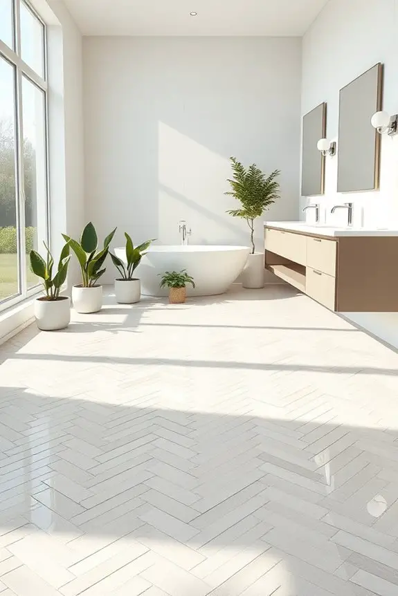 elegant herringbone tile design