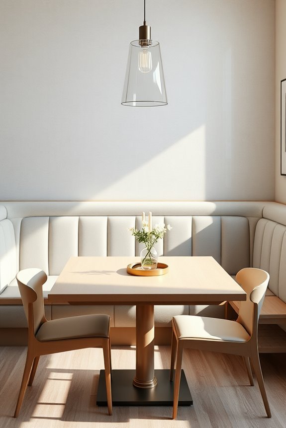 elegant high back banquette