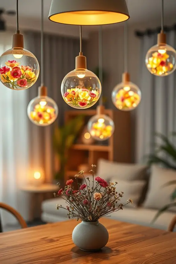 elegant illuminated floral decor