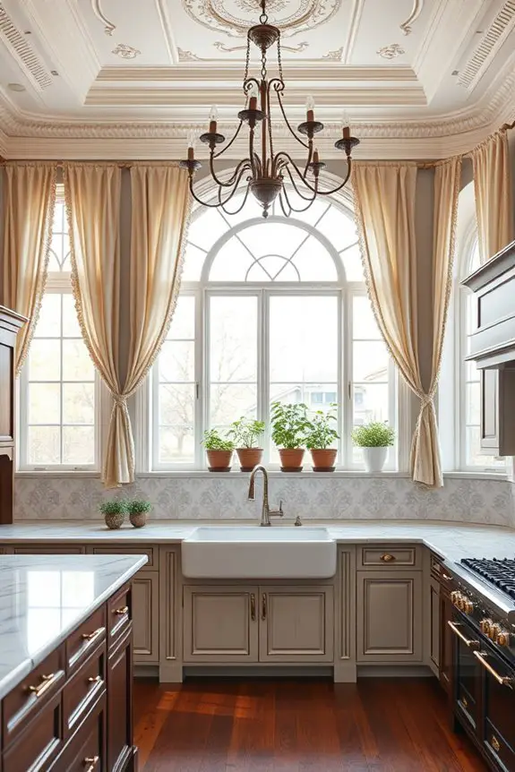 elegant lace and valances