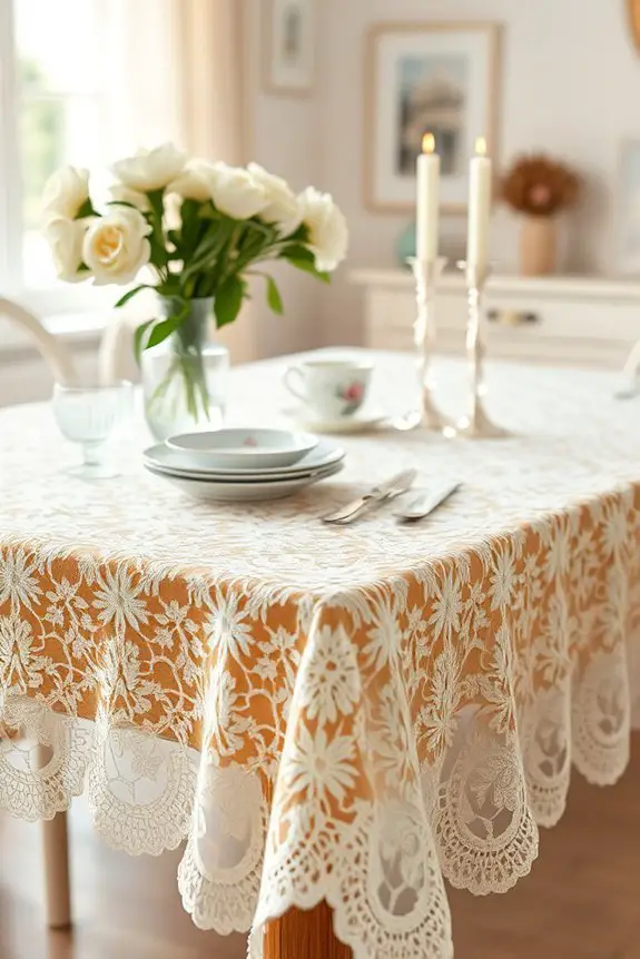 elegant lace table decor