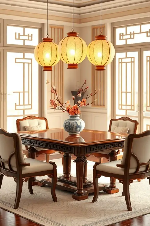 elegant lantern dining ambiance