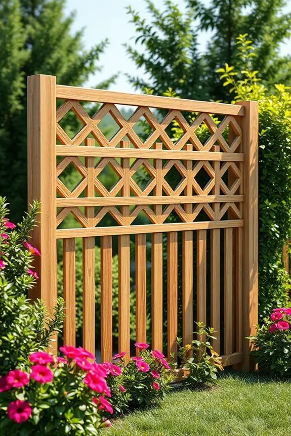 elegant lattice top fences
