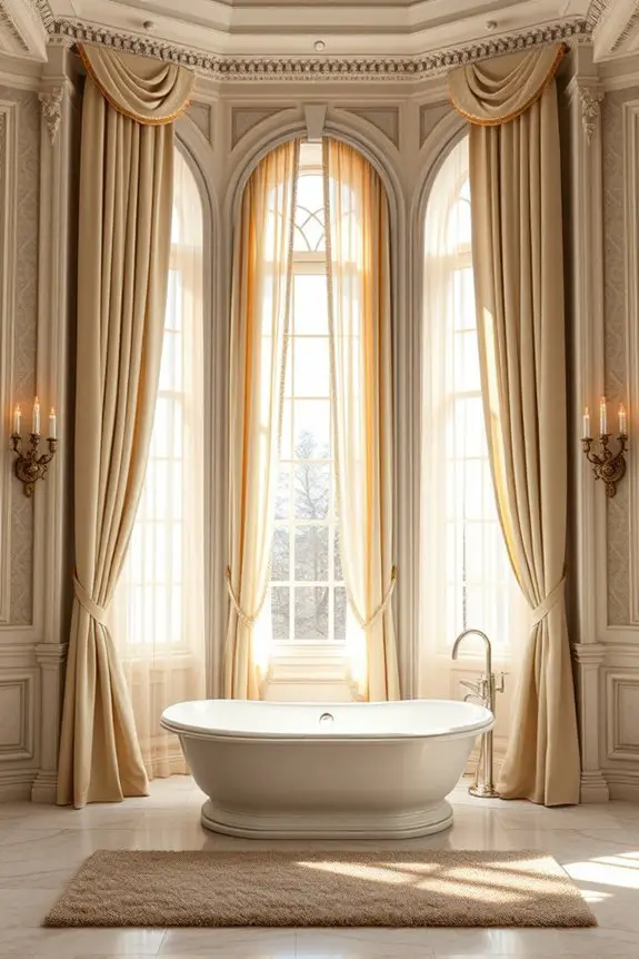 elegant layered window treatments