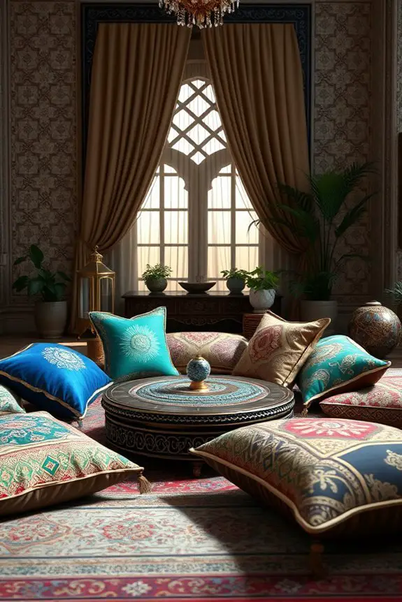 elegant luxurious floor cushions