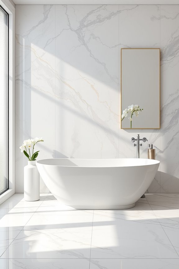 elegant marble bathroom accents