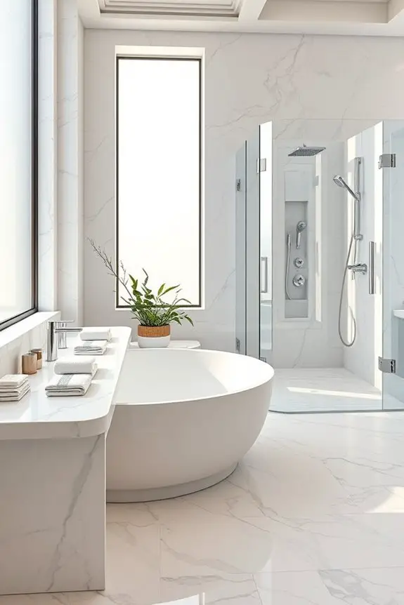 elegant marble bathroom finishes