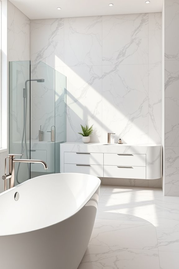 elegant marble bathroom finishes
