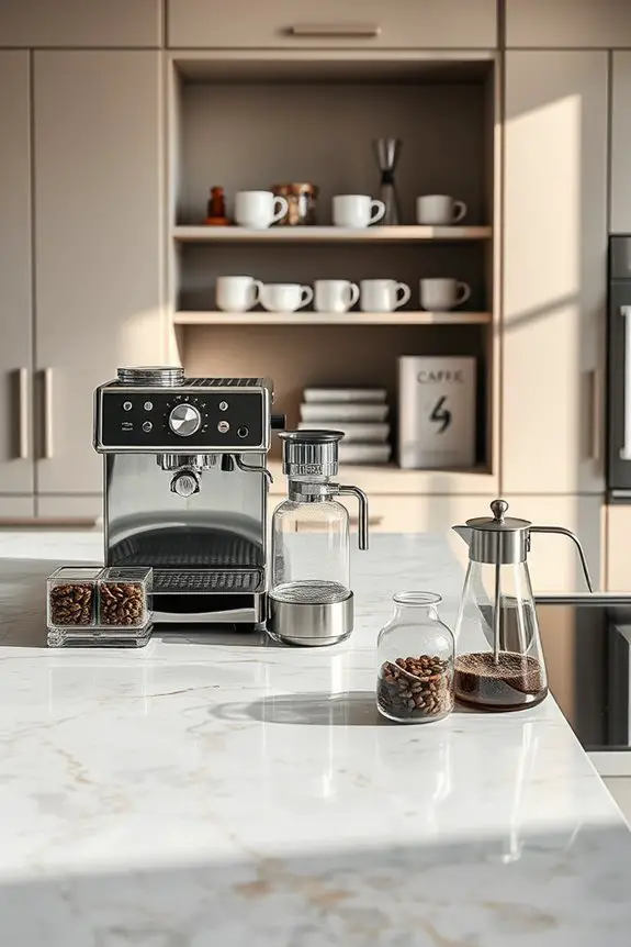 elegant marble coffee experience