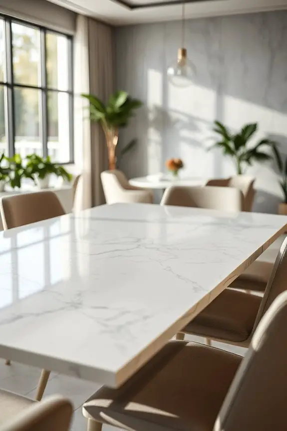 elegant marble dining experience