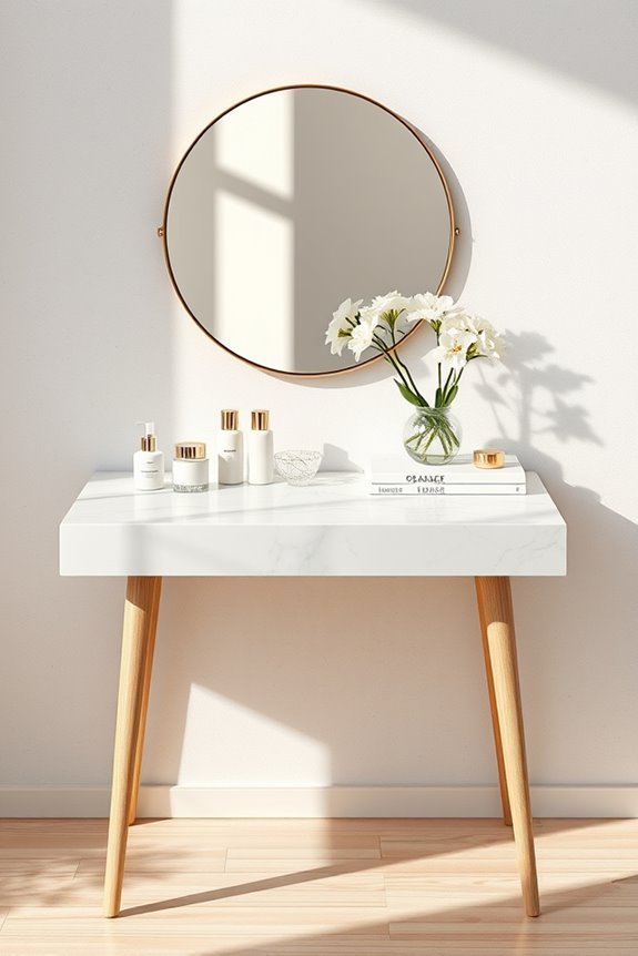 elegant marble dressing table