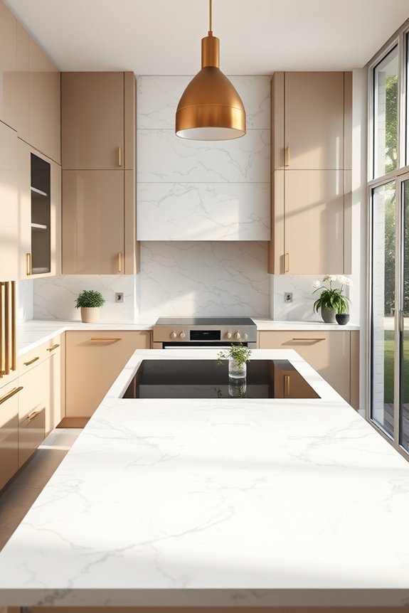 elegant marble kitchen design
