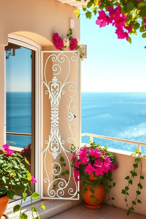 elegant mediterranean balcony grills