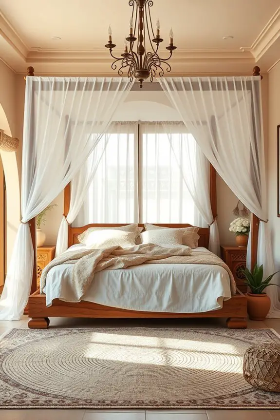 elegant mediterranean canopy beds