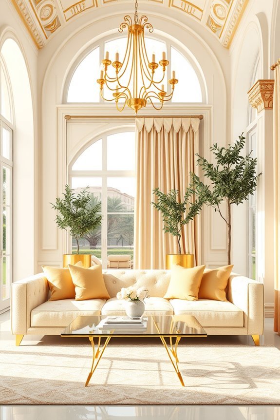 elegant mediterranean gold decor