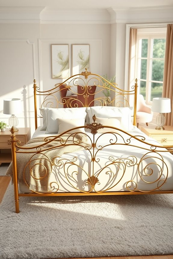 elegant metal bed frames