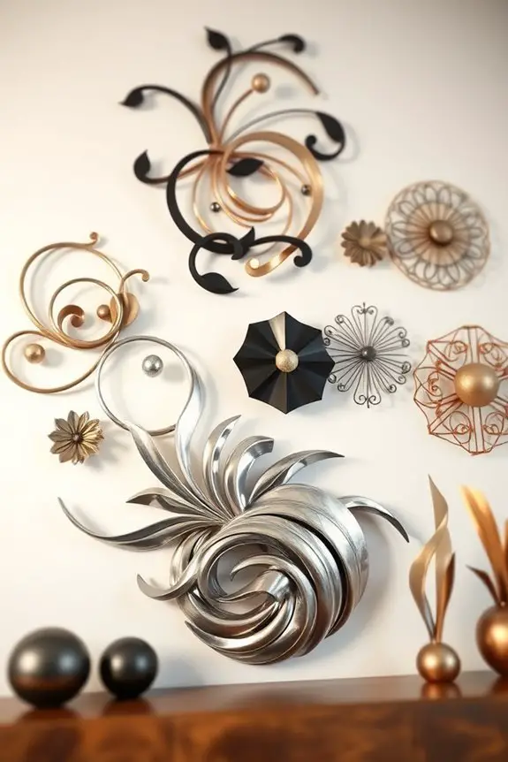 elegant metal wall sculptures