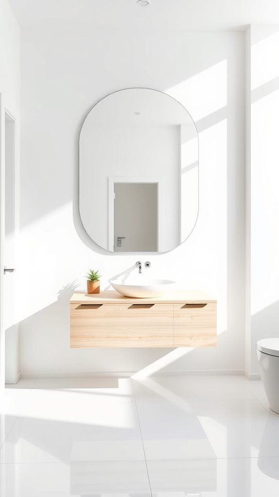 elegant minimalist bathroom mirrors