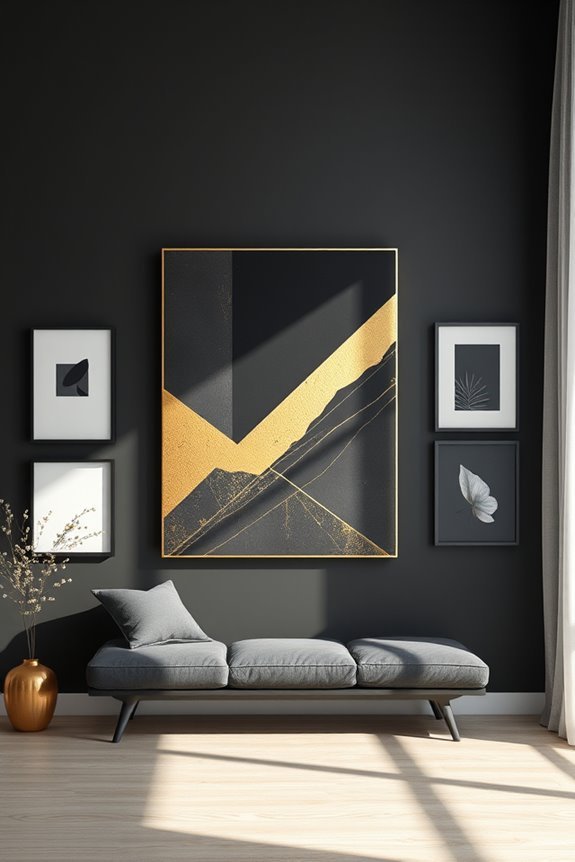 elegant minimalist black gold